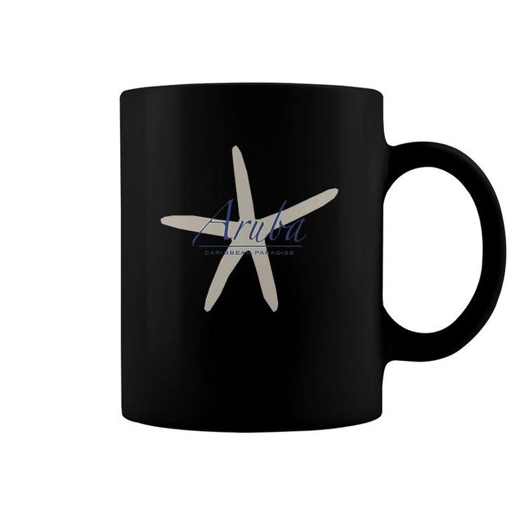 Womens Aruba Caribbean Paradise Souvenirgift Starfish V-Neck Coffee Mug