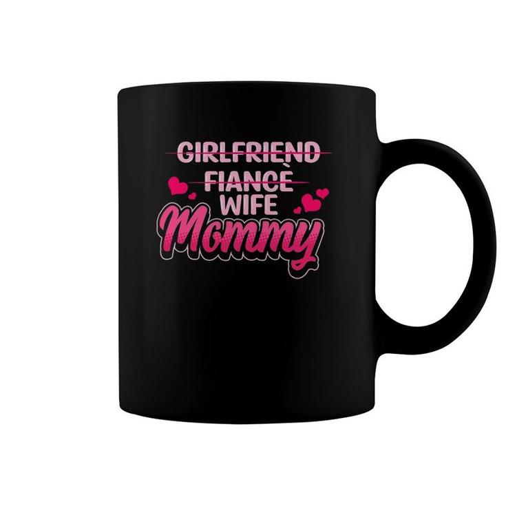 Womens Baby Reveal Girlfriend Fiancé Wife Mommy Promoted Mother Coffee Mug