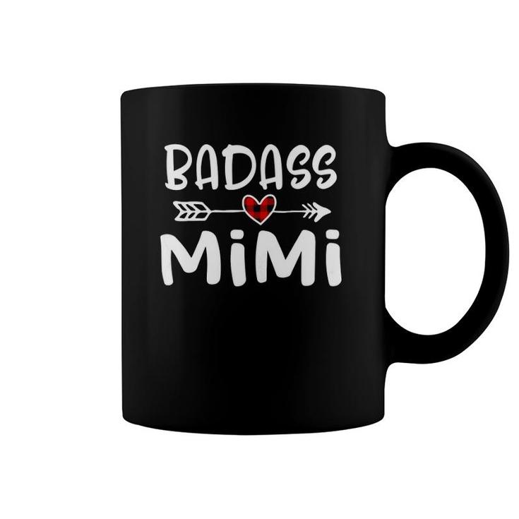 Womens Badass Mimi Buffalo Plaid Grandmother Grandma Coffee Mug