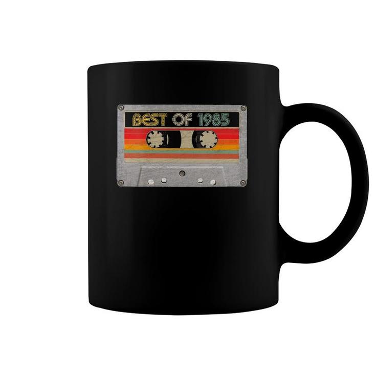 Womens Best Of 1985 36Th Birthday Gifts Cassette Tape Vintage V-Neck Coffee Mug