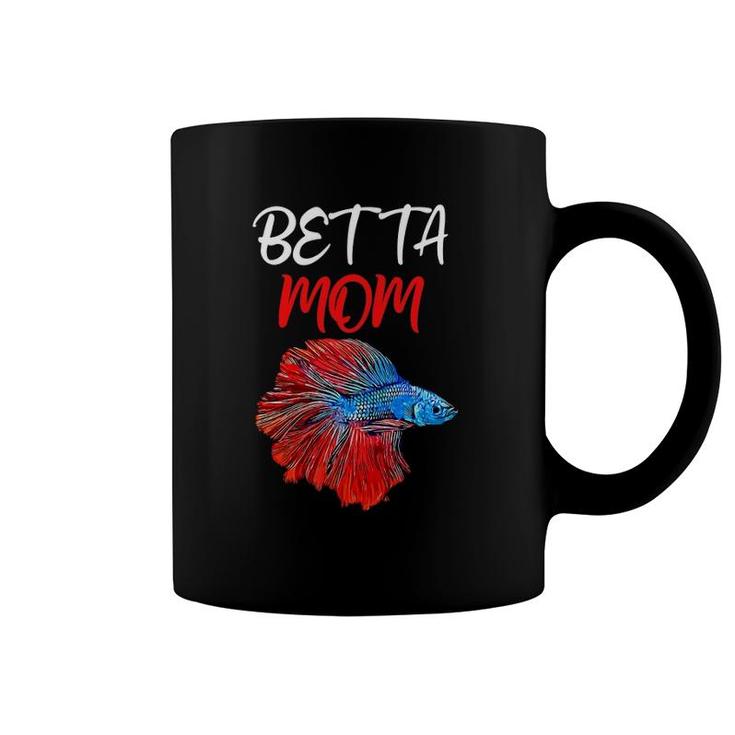 Womens Betta Mom Betta Fish Graphic Coffee Mug