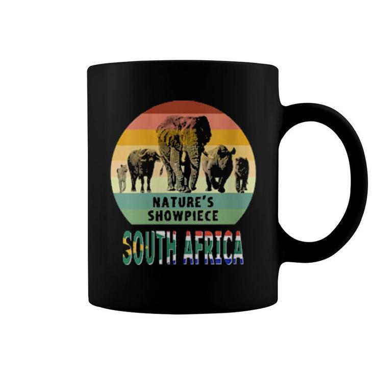 Womens Big 5 Nature's Showpiece South Africa Vintage Retro Sunset  Coffee Mug