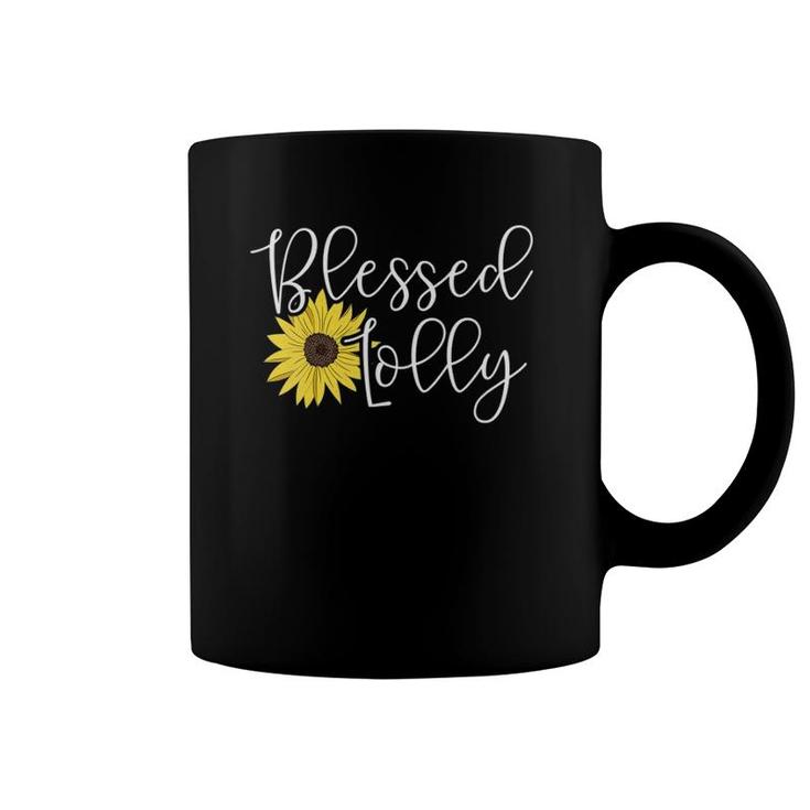Womens Blessed Lolly For Grandmother Sunflower Coffee Mug