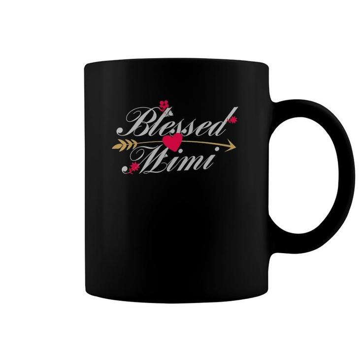 Womens Blessed Mimi Mother's Day Grandma Birthday Gift Coffee Mug