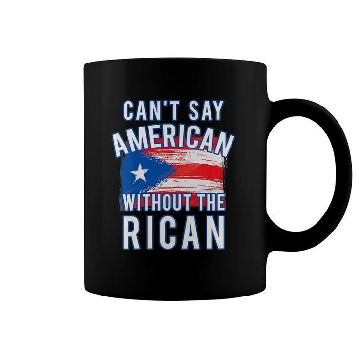 Womens Can't Say American Without The Rican Puerto Rico Boricua V-Neck Coffee Mug