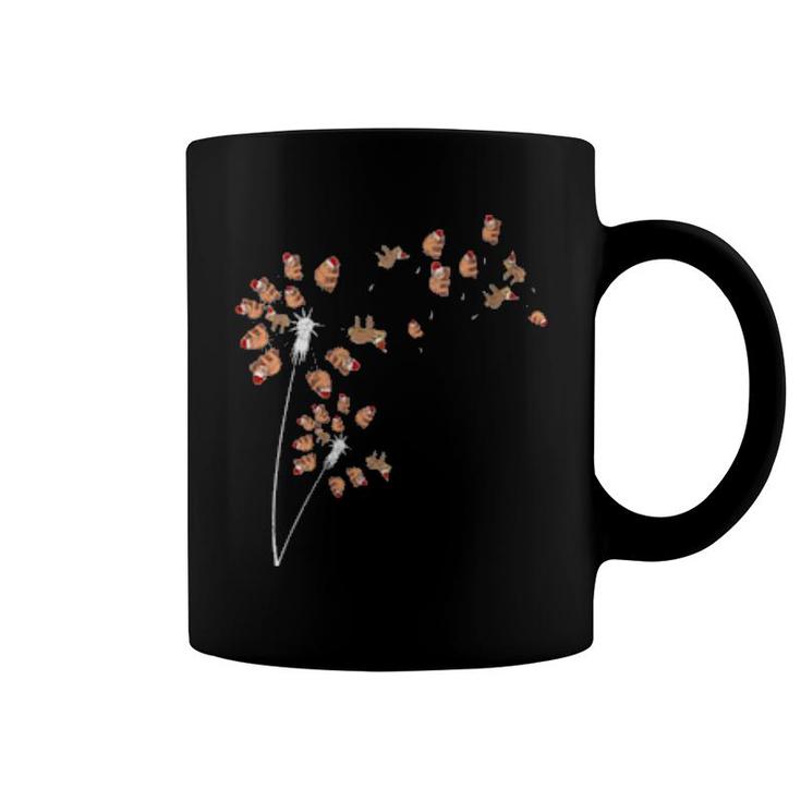 Womens Christmas Dandelion Xmas Animal Lazy Animal Sloth Coffee Mug