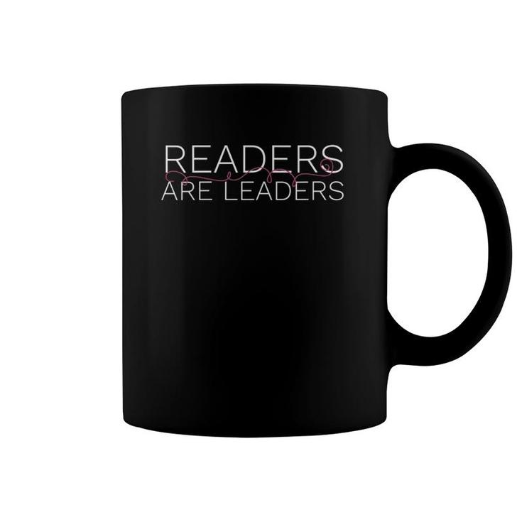 Womens Cute Readers Are Leaders Teacher Student School Quote Meme  Coffee Mug