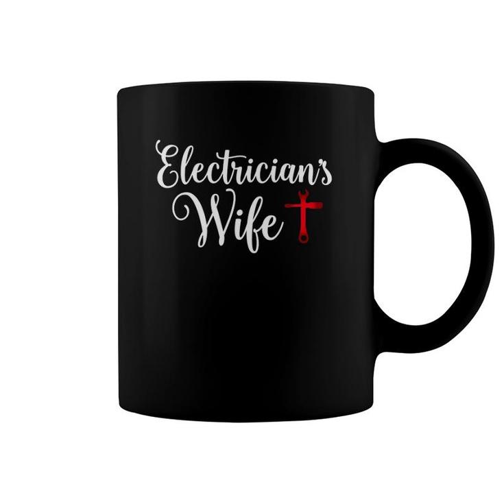 Womens Electricians Wife Who Loves Funny Electrician Husband  Coffee Mug