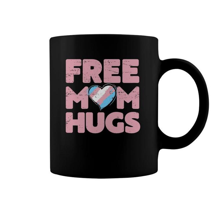 Womens Free Mom Hugs Transgender Pride Coffee Mug