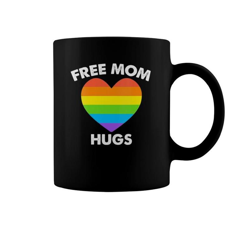 Womens Free Mom Hugs V-Neck Coffee Mug