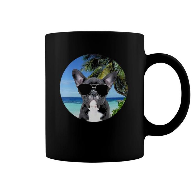 Womens French Bulldog Frenchie Dog Lover Beach Tropical Funny Cute  Coffee Mug