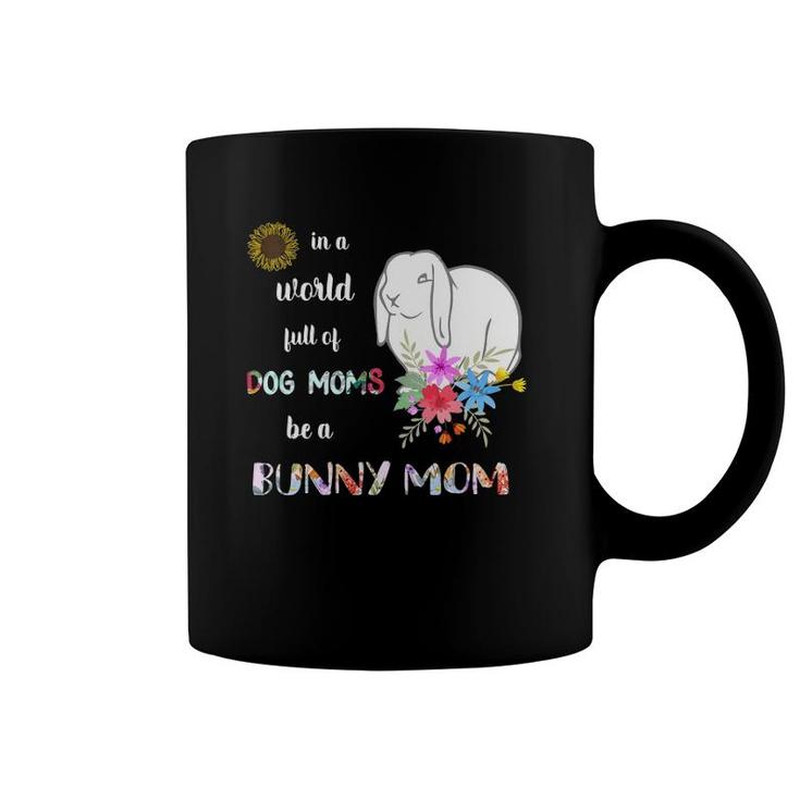 Womens Funny Be A Mini Lop Bunny Rabbit Mom V-Neck Coffee Mug