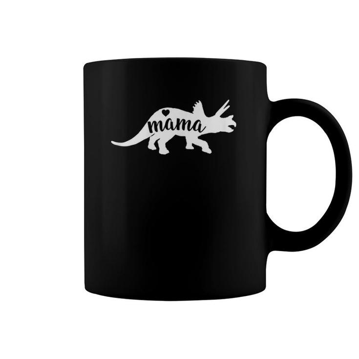 Womens Funny Mamasaurus Triceratops Mom Dinosaur Mothers Day T Coffee Mug