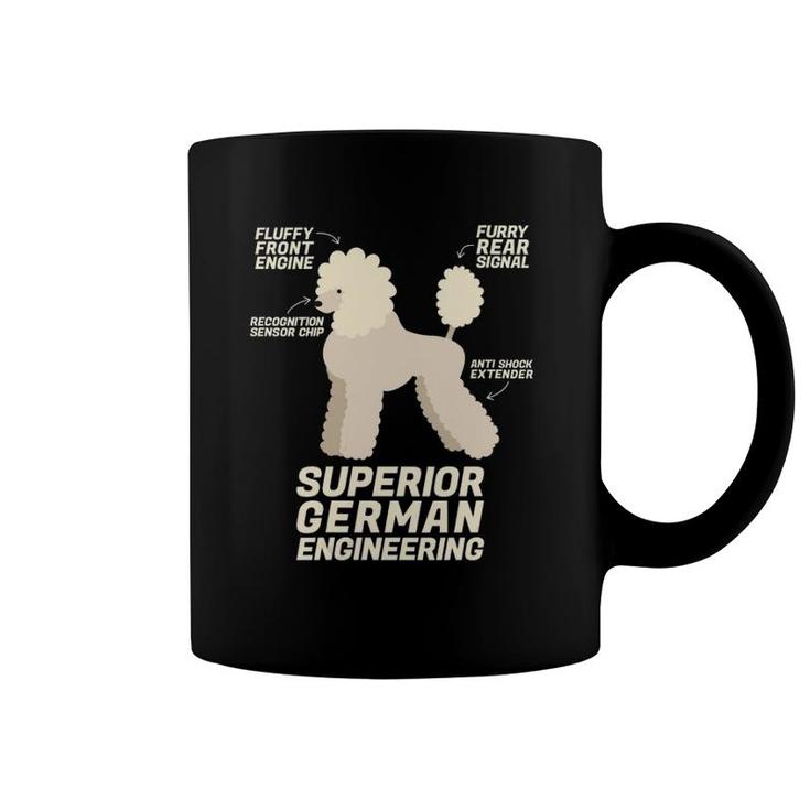 Womens Funny Poodle Dog Love Superior German Engineering Gift Coffee Mug