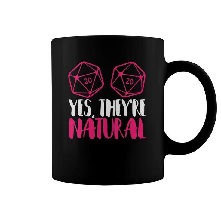 Womens Funny Rpg Nat 20 Yes, They're Natural D20 V-Neck Coffee Mug