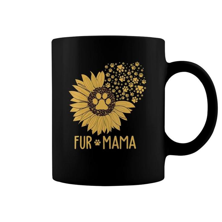 Womens Fur Mama - Sunflower Dog Mom  Coffee Mug