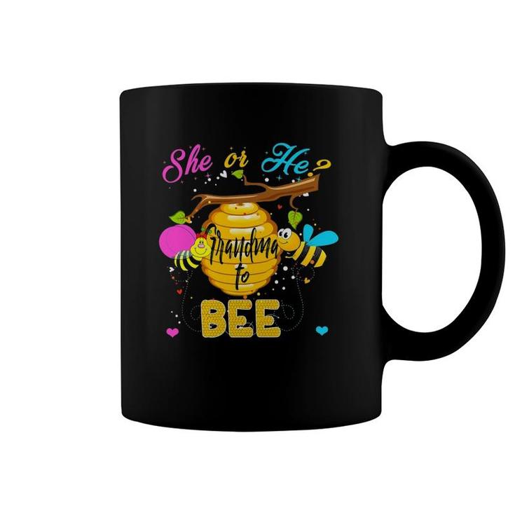 Womens Gender Reveal What Will It Bee Tees He Or She Grandma Coffee Mug