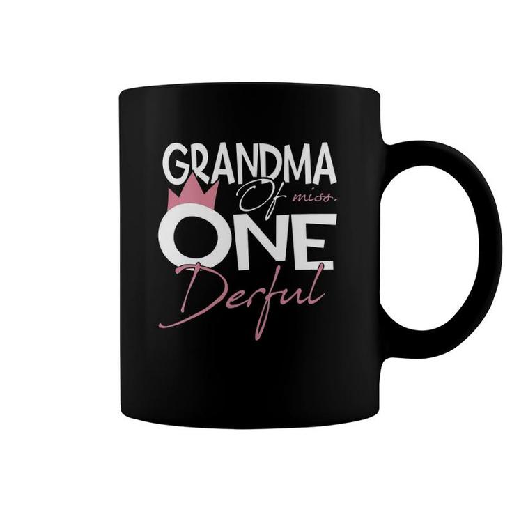 Womens Grandma Of Miss Onederful 1St Birthday Girl Party Matching  Coffee Mug
