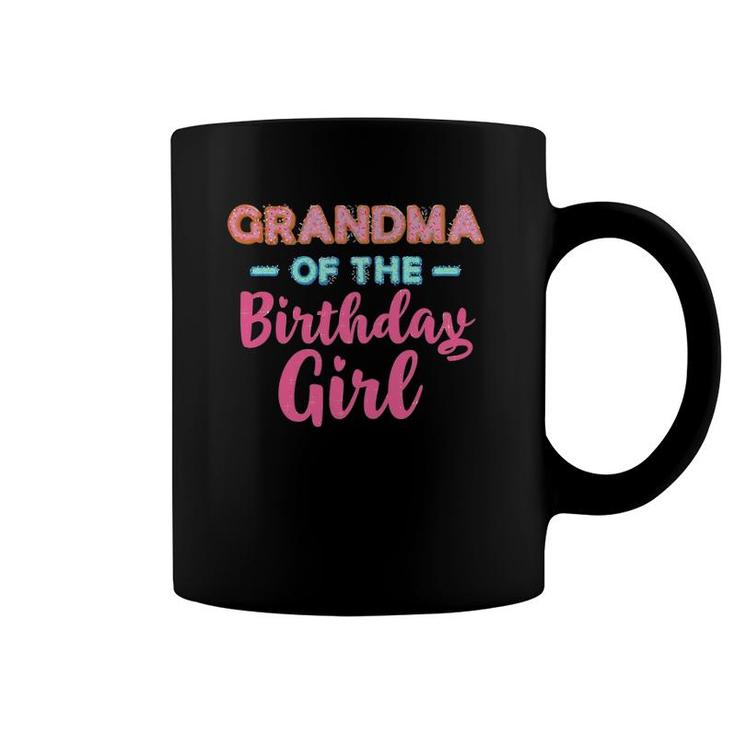 Womens Grandma Of The Birthday Girl Donut Lover Grandma Cute Cool Coffee Mug