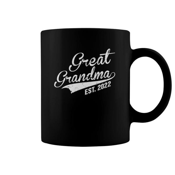 Womens Great Grandma Est 2022 First Time Great Grandmom Cool Gift  Coffee Mug