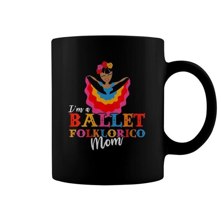 Womens I'm A Ballet Folklorico Mom Dance V-Neck Coffee Mug