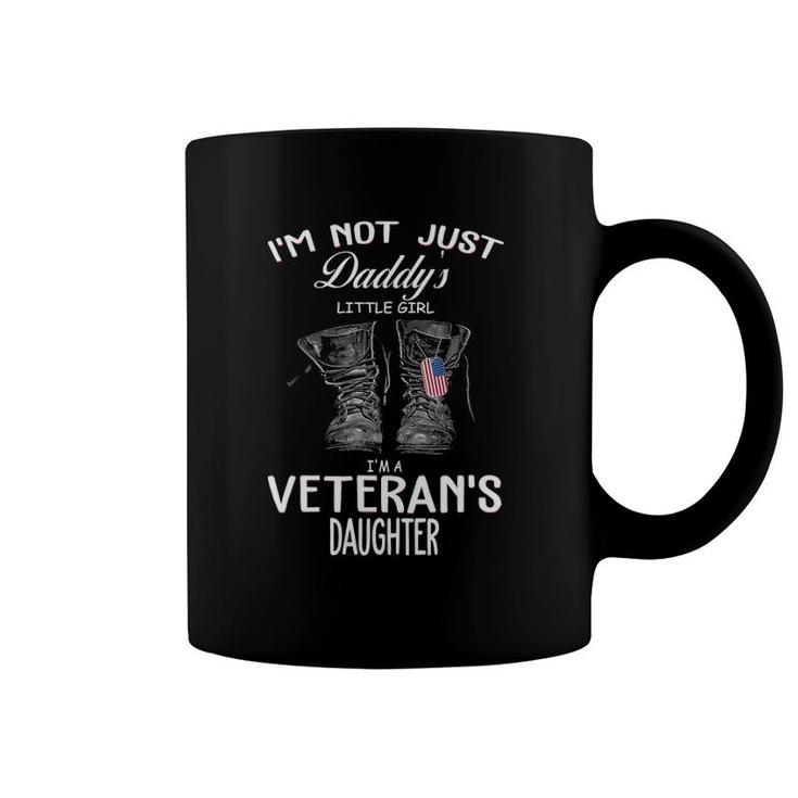 Womens I'm Not Just Daddy's Little Girl I'm Veteran's Daughter V-Neck Coffee Mug