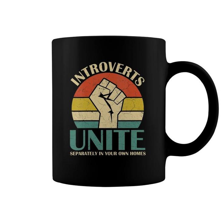 Womens Introverts Unite Separately In Your Own Homes Funny  Coffee Mug