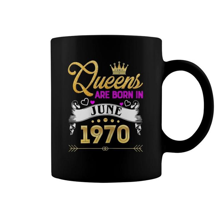 Womens June 1970  51 Years Old 51St Birthday Queen Coffee Mug
