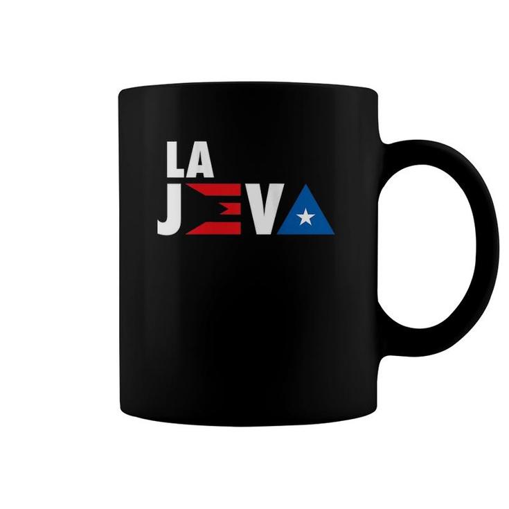 Womens La Jeva Bandera Puerto Rico Flag Coffee Mug