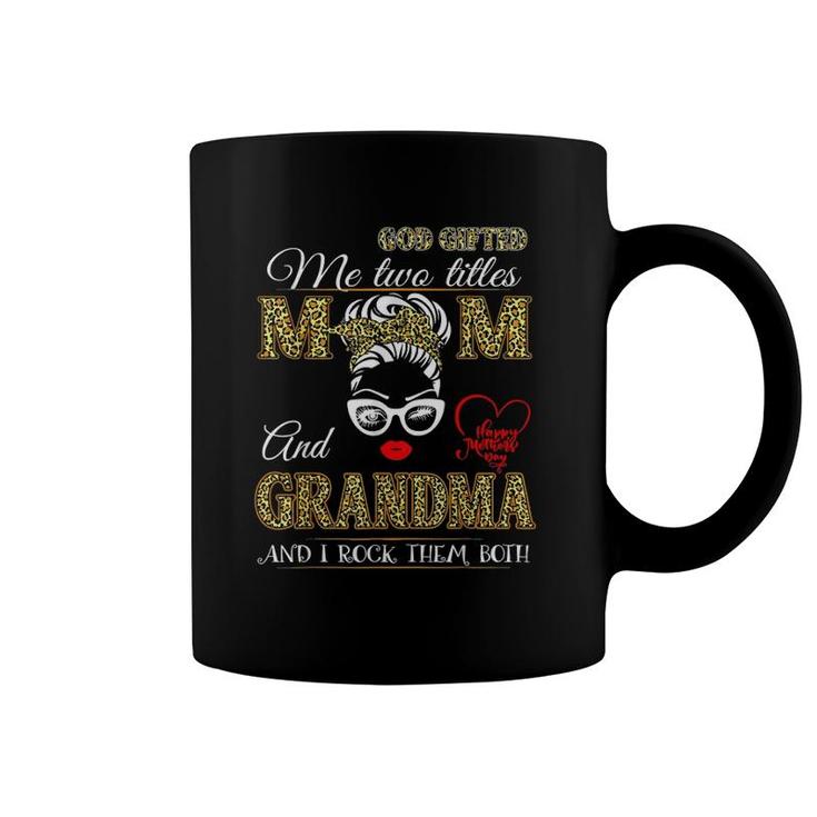 Womens Leopard Graphic Mom Grandma Mother's Day Plus Size Coffee Mug