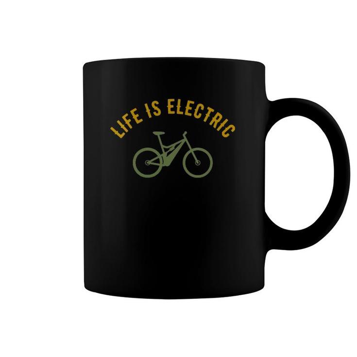 Womens Life Is Electric E-Bike Coffee Mug