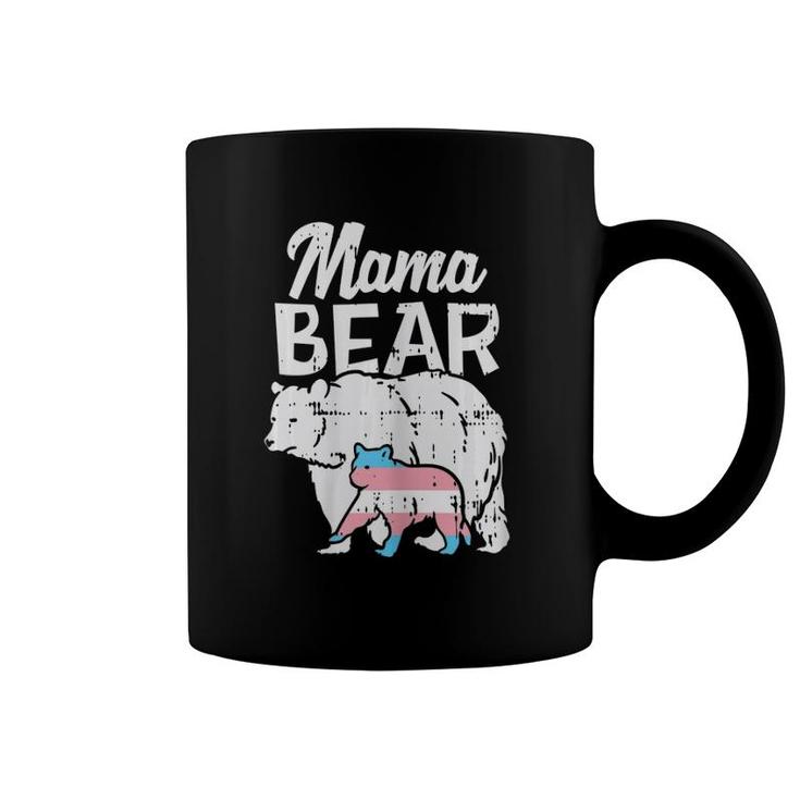 Womens Mama Bear Transgender Trans Pride Flag Transexual Lgbt Gift Coffee Mug