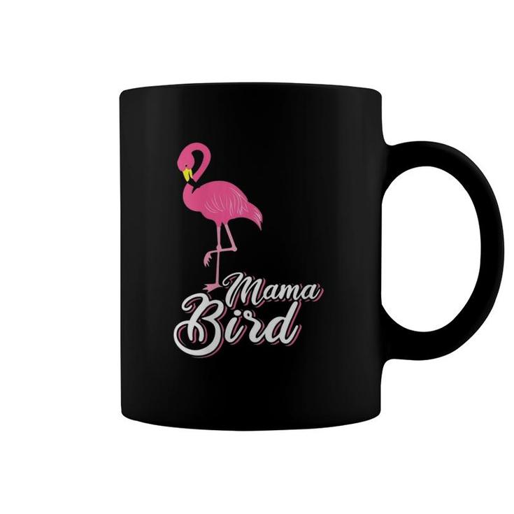 Womens Mama Bird Tee Novelty Flamingo Lover Gift Idea For Women Coffee Mug