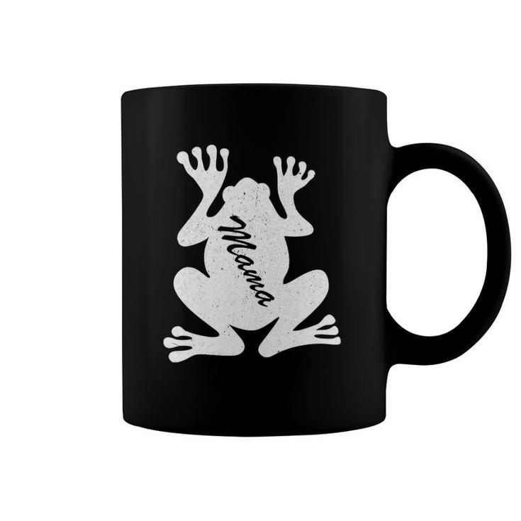 Womens Mama Frog Animal Tee Father Mother's Day Cute Son Daughter Fun V-Neck Coffee Mug