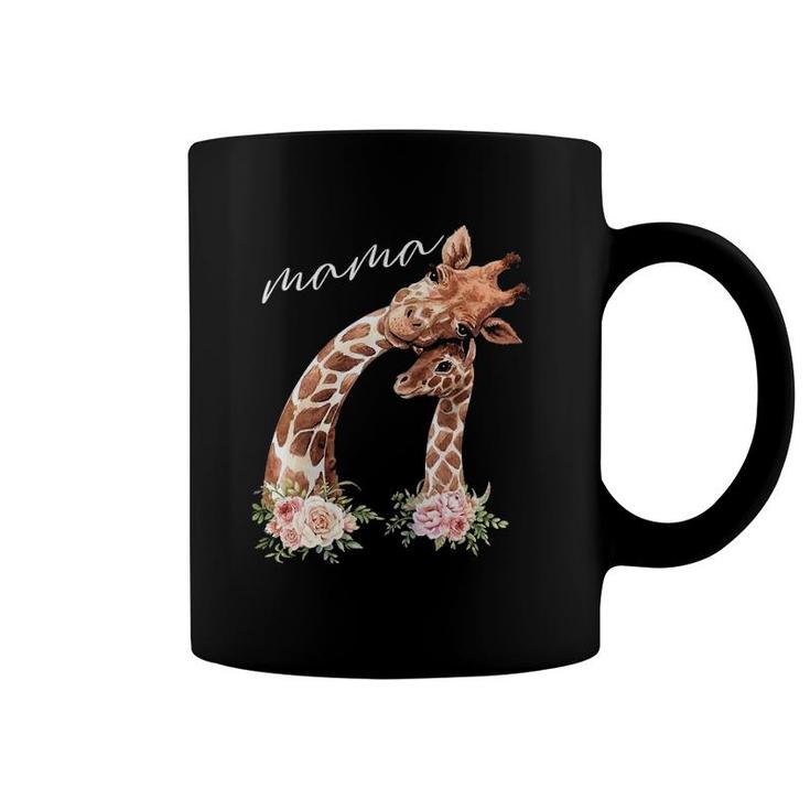 Womens Mama Giraffe  New Mom Mommy Gift For Mother's Day Coffee Mug