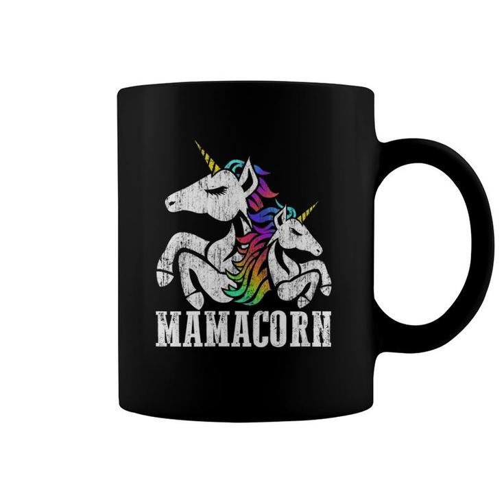 Womens Mamacorn Unicorn S For Women Mother's Day Gift V-Neck Coffee Mug