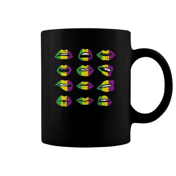 Womens Mardi Gras Lips Mouth New Orleans Carnival Party Women Gift Coffee Mug