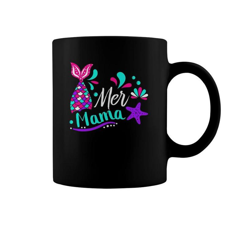 Womens Mer Mama Funny Cute Mermaid For Moms Mother's Day  Coffee Mug