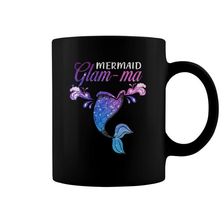 Womens Mermaid Glam-Ma Mermaid Birthday Party Mother's Day Coffee Mug