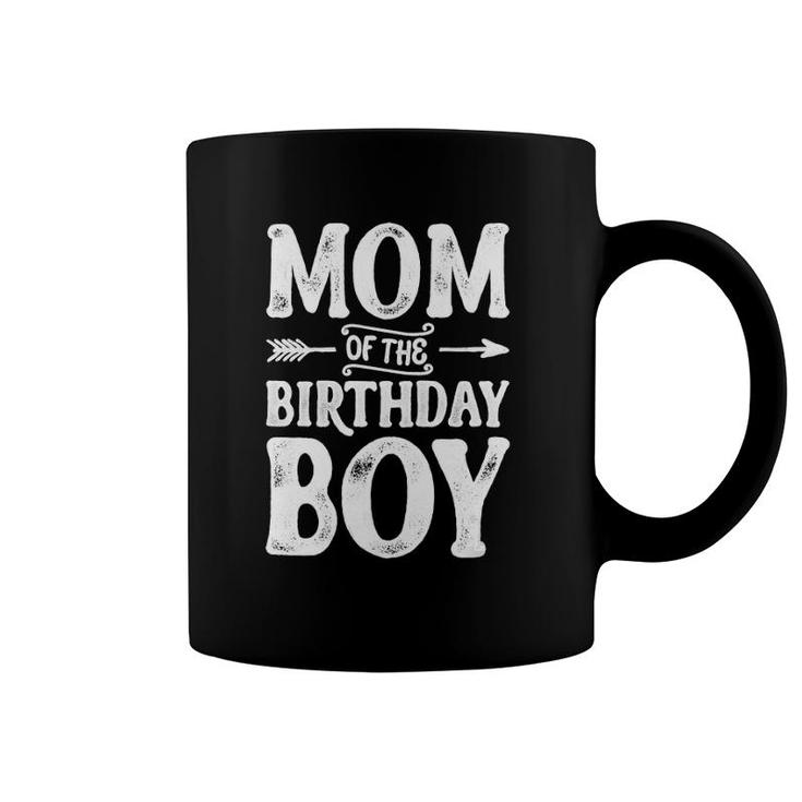Womens Mom Of The Birthday Boy Funny Mother Mama Moms Women Gifts V-Neck Coffee Mug