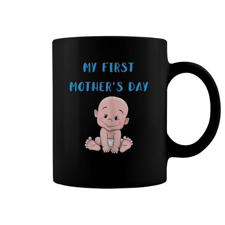 Womens My First Mother's Day Gift Tee For Pregnant Or New Moms Coffee Mug
