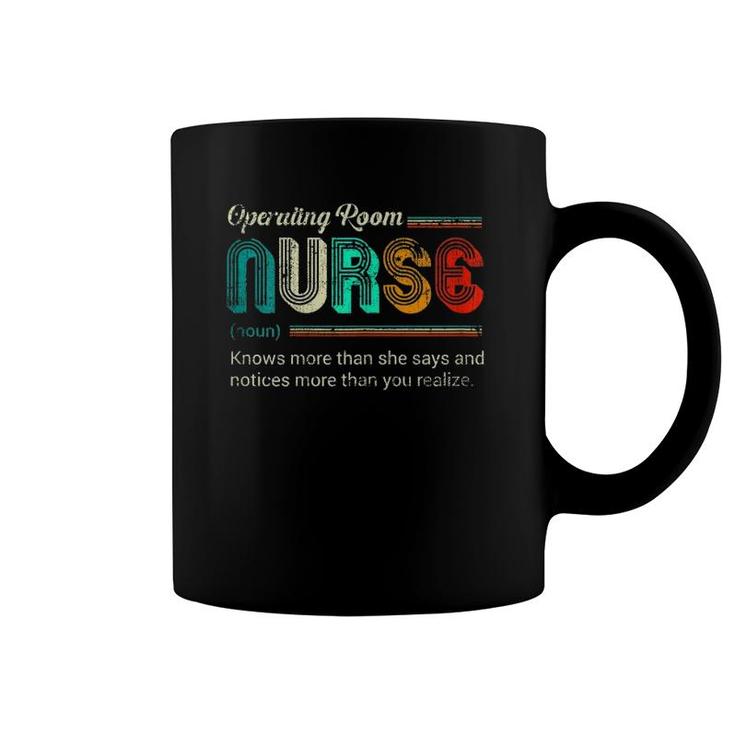 Womens Operating Room Nurse Funny Definition Quote Vintage Style Coffee Mug