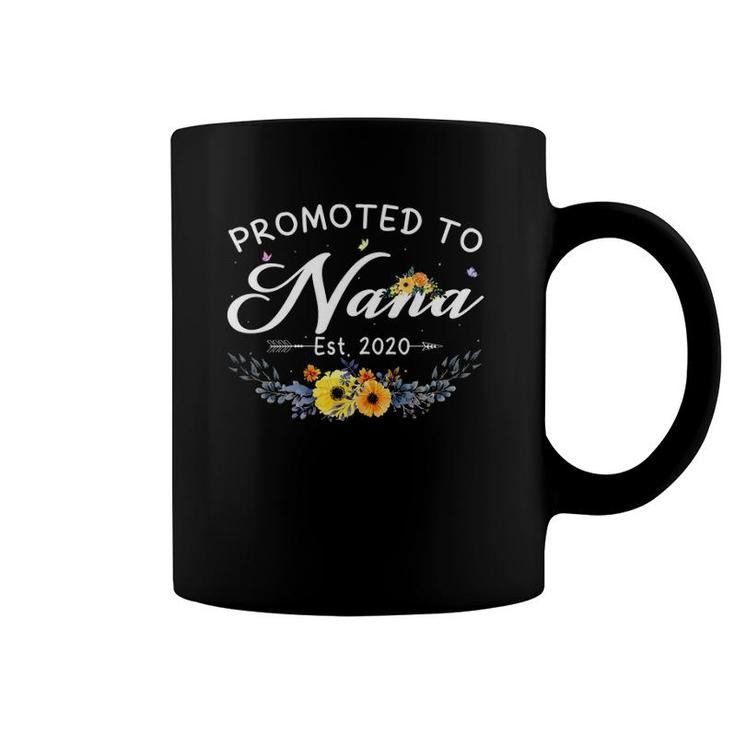 Womens Promoted To Nana Est 2020 Graphic Mother's Day Gifts Coffee Mug