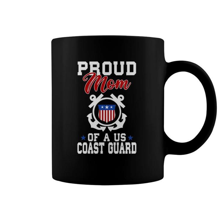 Womens Proud Us Coast Guard Mom V-Neck Coffee Mug