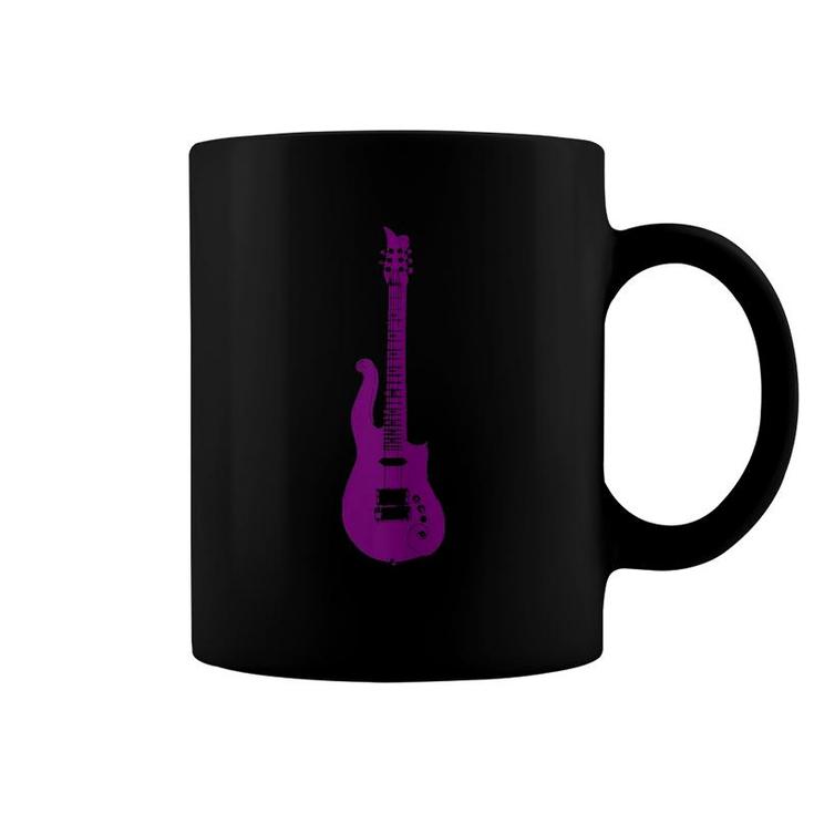 Womens Purple Guitar Cloud Coffee Mug