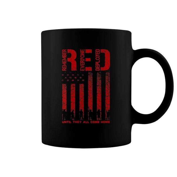 Womens Red Friday Military , Remember Everyone Deployed V-Neck Coffee Mug