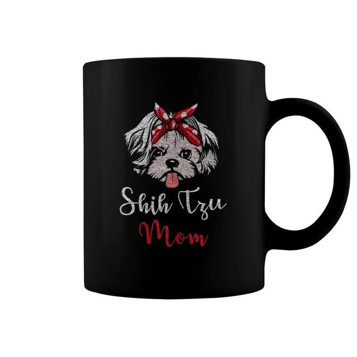 Womens Shih Tzu Mom Tee Mama Mother Dogs Pet Lover Mother's Day Coffee Mug