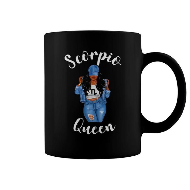 Womens Streetwise Scorpio Queen Black Womens Zodiac Birthday Cool Coffee Mug