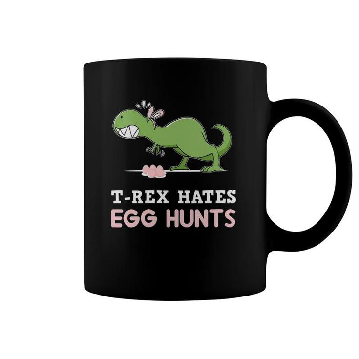 Womensrex Hates Easter Egg Hunts Dinosaur Easter Bunny Dino Gift  Coffee Mug
