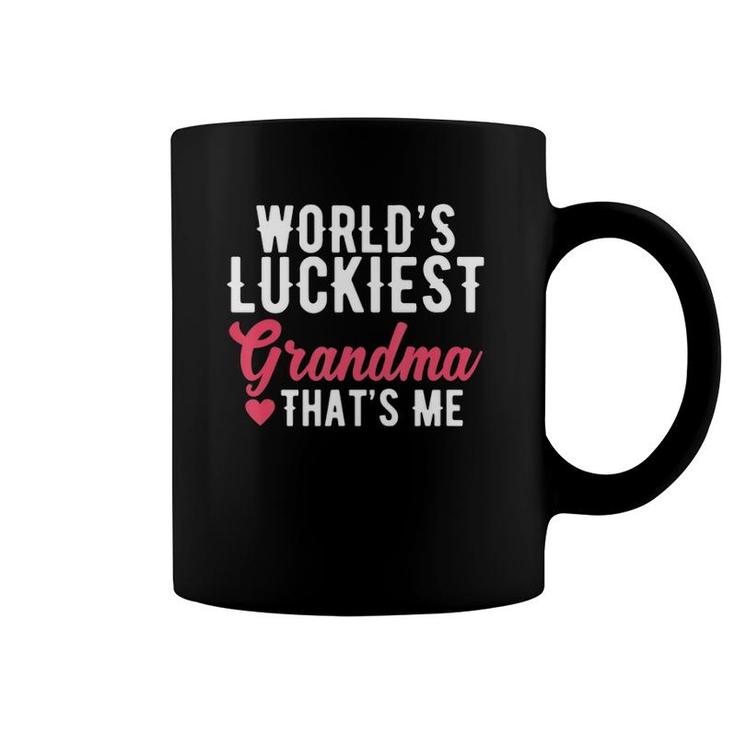 Worlds Luckiest Grandma Thats Me Grandmother Coffee Mug